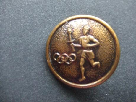 Olympische Spelen loper met fakkel bronskleurig